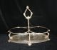 Ts Victorian English Double Silver Plate Pickle Castor Stand Crosses Base Metalware photo 2