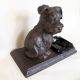 Large Nuart Bronzart Sitting Scottish Terrier Scottie Puppy Dog Ashtray Metalware photo 3