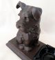 Large Nuart Bronzart Sitting Scottish Terrier Scottie Puppy Dog Ashtray Metalware photo 4