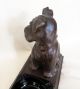 Large Nuart Bronzart Sitting Scottish Terrier Scottie Puppy Dog Ashtray Metalware photo 5