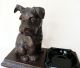 Large Nuart Bronzart Sitting Scottish Terrier Scottie Puppy Dog Ashtray Metalware photo 7