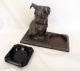 Large Nuart Bronzart Sitting Scottish Terrier Scottie Puppy Dog Ashtray Metalware photo 8