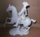 Antique Nymphenburg German Porcelain Noble Horseman C1850 Blance De Chine Figurines photo 1