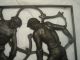 Machine Age Buderus Wall Panel,  Art Deco,  Moshage 1930 Miners Iron Men Pour Metalware photo 4