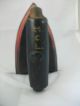 Antique 6 Sad Flat Iron Hand Painted Roses Bookend/ Doorstop Signed Metalware photo 1