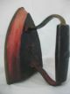 Antique 6 Sad Flat Iron Hand Painted Roses Bookend/ Doorstop Signed Metalware photo 3