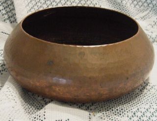 Roycroft Hammered Copper Arts & Crafts Bowl C1900 photo