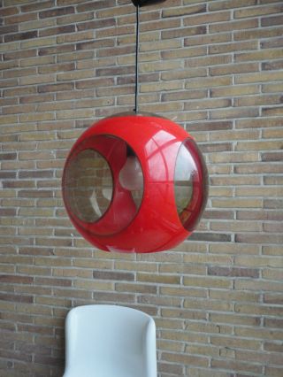 60 ' S 70 ' S Mid Century Hanging Lamp Luigi Colani,  Guzzini Stilnovo Panton photo