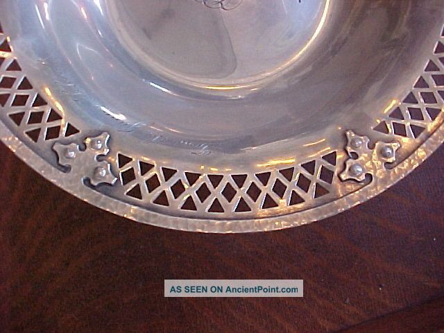 Arts & Crafts Sterling Fourteenth Century Bonbon Dish By Shreve Metalware photo
