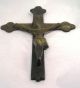 Extremely Old Antique Bronze Crucifix G15 Metalware photo 2