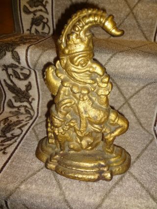 Antique Ca.  1870 Cast Iron Punch And Judy Doorstop photo
