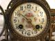 Fine French Sevres Painting Porcelain Gilded Cast Iron Mantel Clock Set Urn Clocks photo 4