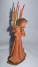 - -. . . .  Delicately Carved Wood Angel W Flute - - Italian?? - - Carved Figures photo 3