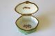 Rare French 19thc Porcelain Trinket Or Pill Box Signed Boxes photo 1