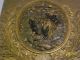 Antique Bronze Art Nouveau Victorian Lady Cherub Huge Wall Plaque Goregous Metalware photo 2