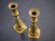 Brass Bee Hive Candlesticks - Antique Pair 19th Century - Push Up - Rd223580 Metalware photo 3