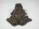 Vintage Solid Bronze Figural Frog Paperweight Metalware photo 3
