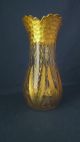 Art Nouveau Ornate Cut/etched Glass Crystal Gold Gilt Floral Vase Moser/bohemian Vases photo 1