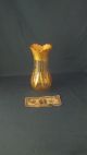 Art Nouveau Ornate Cut/etched Glass Crystal Gold Gilt Floral Vase Moser/bohemian Vases photo 7