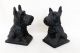 Antique Metal Scottish Terrier Scottie Dog Bookends Metalware photo 4
