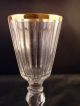 18th C Georgian Continental Flute Cut Wine Glass With Gilt Rim Stemware photo 5