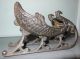 Hubley Toy Co.  Victorian Cast Iron Sleigh With Griffon Heads (1910) Metalware photo 5