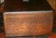 Antique Walnut Wood Tobacco Humidor White Milk Glass Lined Interior Boxes photo 4