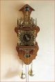 Large Vintage Dutch Walnut Zaanse Wall Clock Fhs Franz Hermle & Son Movement Clocks photo 1