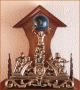 Large Vintage Dutch Walnut Zaanse Wall Clock Fhs Franz Hermle & Son Movement Clocks photo 2