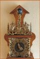 Large Vintage Dutch Walnut Zaanse Wall Clock Fhs Franz Hermle & Son Movement Clocks photo 3