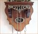 Large Vintage Dutch Walnut Zaanse Wall Clock Fhs Franz Hermle & Son Movement Clocks photo 5