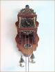Large Vintage Dutch Walnut Zaanse Wall Clock Fhs Franz Hermle & Son Movement Clocks photo 7