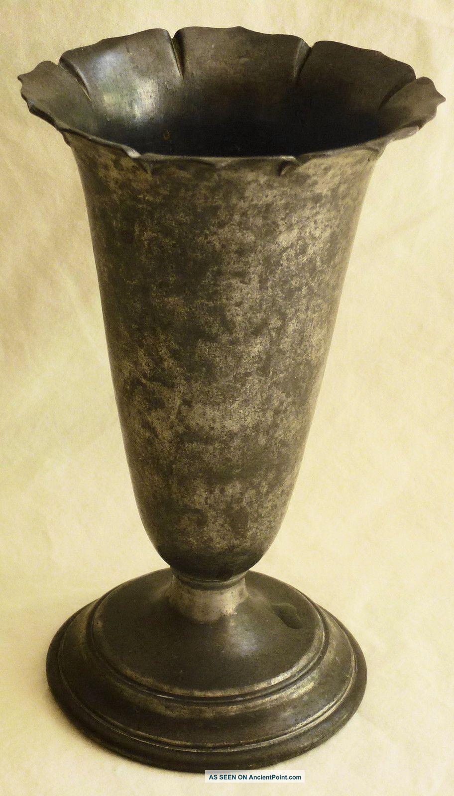 Vintage Pilgrim Pewter Vase Metalware photo