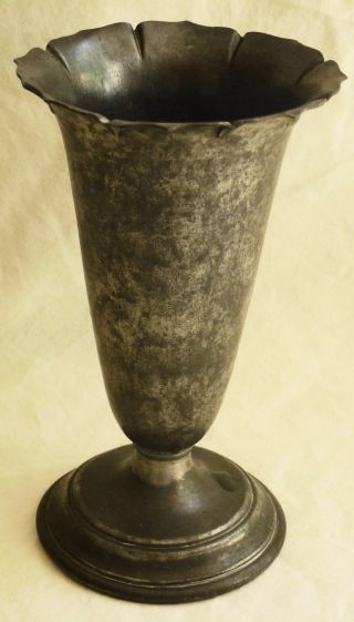 Vintage Pilgrim Pewter Vase photo