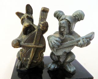 Metal Scottish Terrier Scottie & Skye Terrier Dog Playing Instruments Statue photo