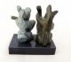 Metal Scottish Terrier Scottie & Skye Terrier Dog Playing Instruments Statue Metalware photo 4