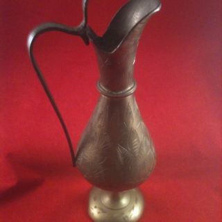 Vintage Solid Brass Vase From India photo