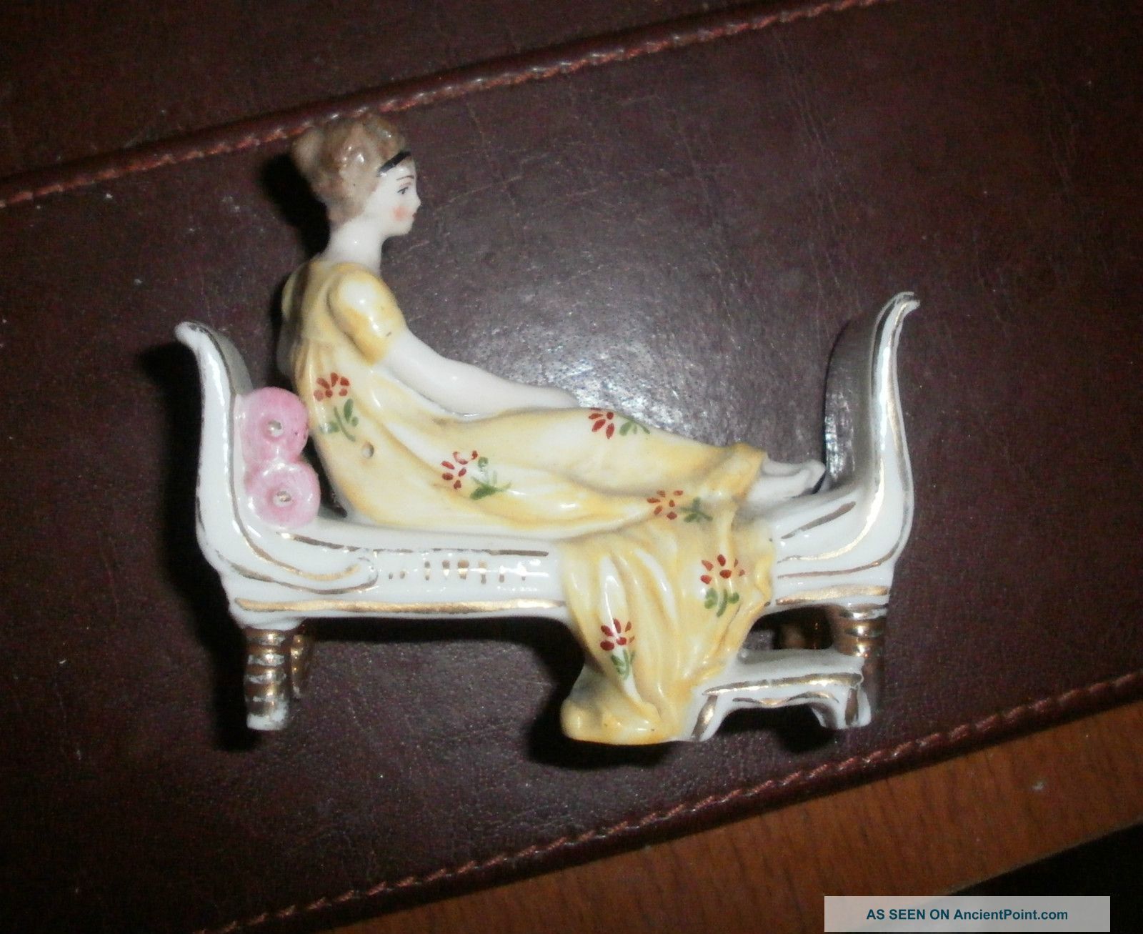Intricate Sitzendorf Half Doll Related Miniature Mini German Antique Figurine Figurines photo