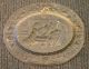 Large Antique Gothic Victorian Brass Wall Plaque Charger Pub Scene Griffins Nr Metalware photo 5