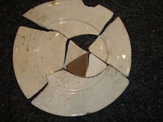 (broken) Delft White Plate From Around 1700 photo