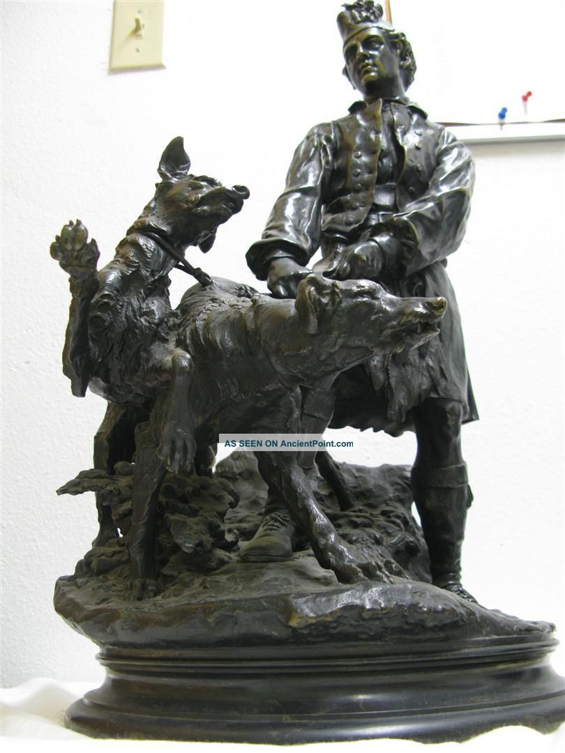 P J Mene Large Bronze Sculpture 