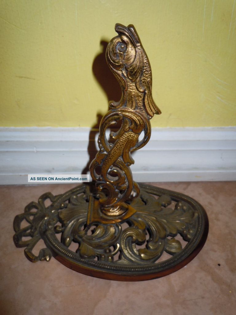 Cast Iron Wall Hanging Antique Fish 1870 Hanger Metalware photo