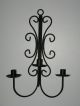 Vintage Wrought Iron 3 Arm Candlestick Holder,  Very Retro,  A+ Metalware photo 1