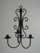 Vintage Wrought Iron 3 Arm Candlestick Holder,  Very Retro,  A+ Metalware photo 2