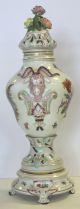 20th Century Dresden Porcelain Covered Urn With Base Urns photo 1