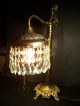 Stunning Antique Victorian Table Or Desk Lamp W/cut Crystal Lustres,  1920s Lamps photo 6