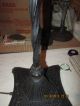 Antique Cast Iron Bridge Lamp & 4 Footed Base No.  850 & Twisted Brass Rod Covers Lamps photo 4