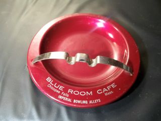 Vintage Ash Tray Blue Room Cafe Chicopee Falls Mass Imperial Bowling Alleys photo