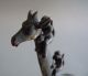 Antique Austrian Cold Painted Bronze Giraffe And Monkeys Figurine 19th. Metalware photo 3