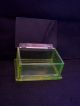 Vintage 1920 Consolidated Glass Teaberry Chewing Gum Vaseline Hinged Display Box Other photo 1